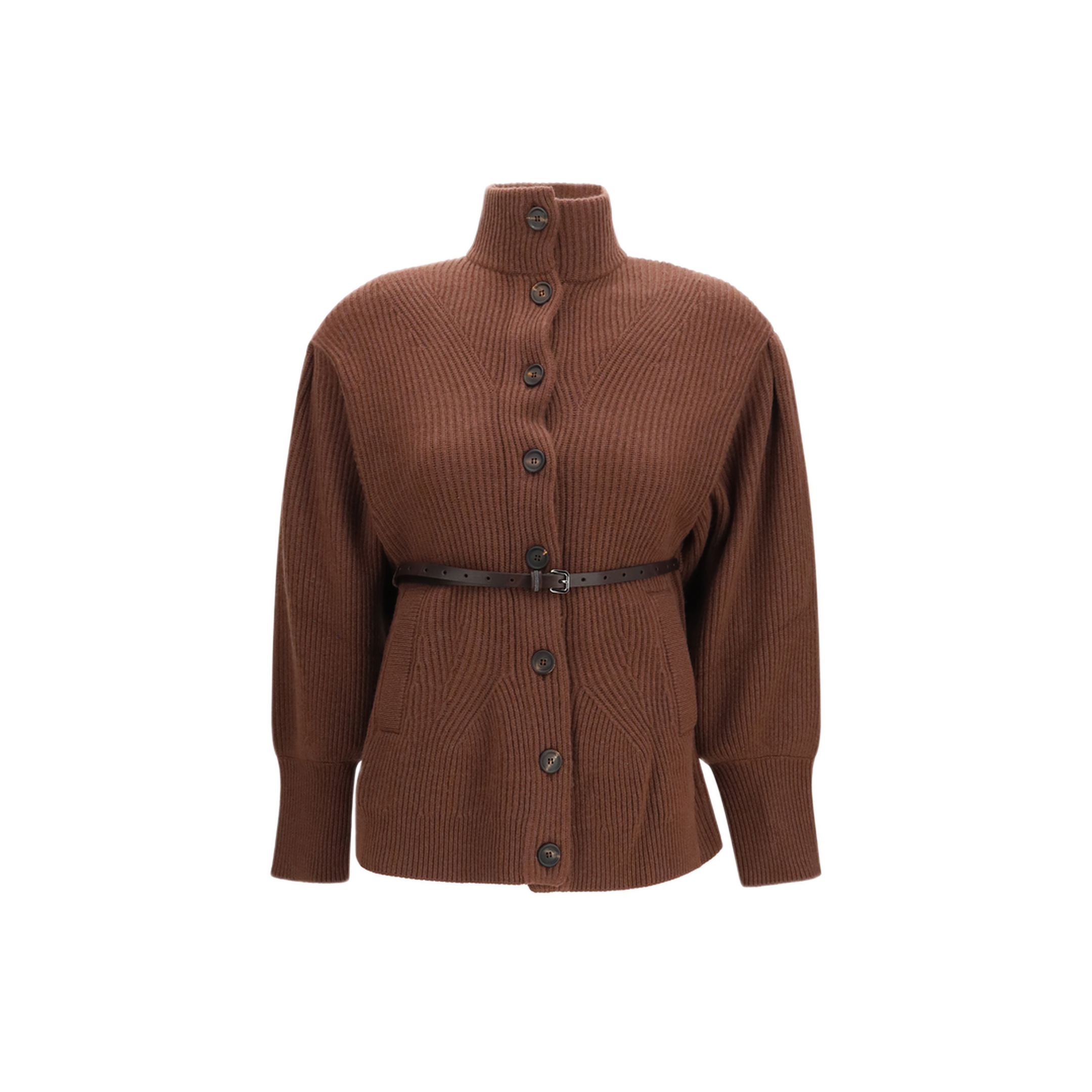 MAYFEYR - Brunello Cucinelli - High Neck Cardigan With Belt - M16750836