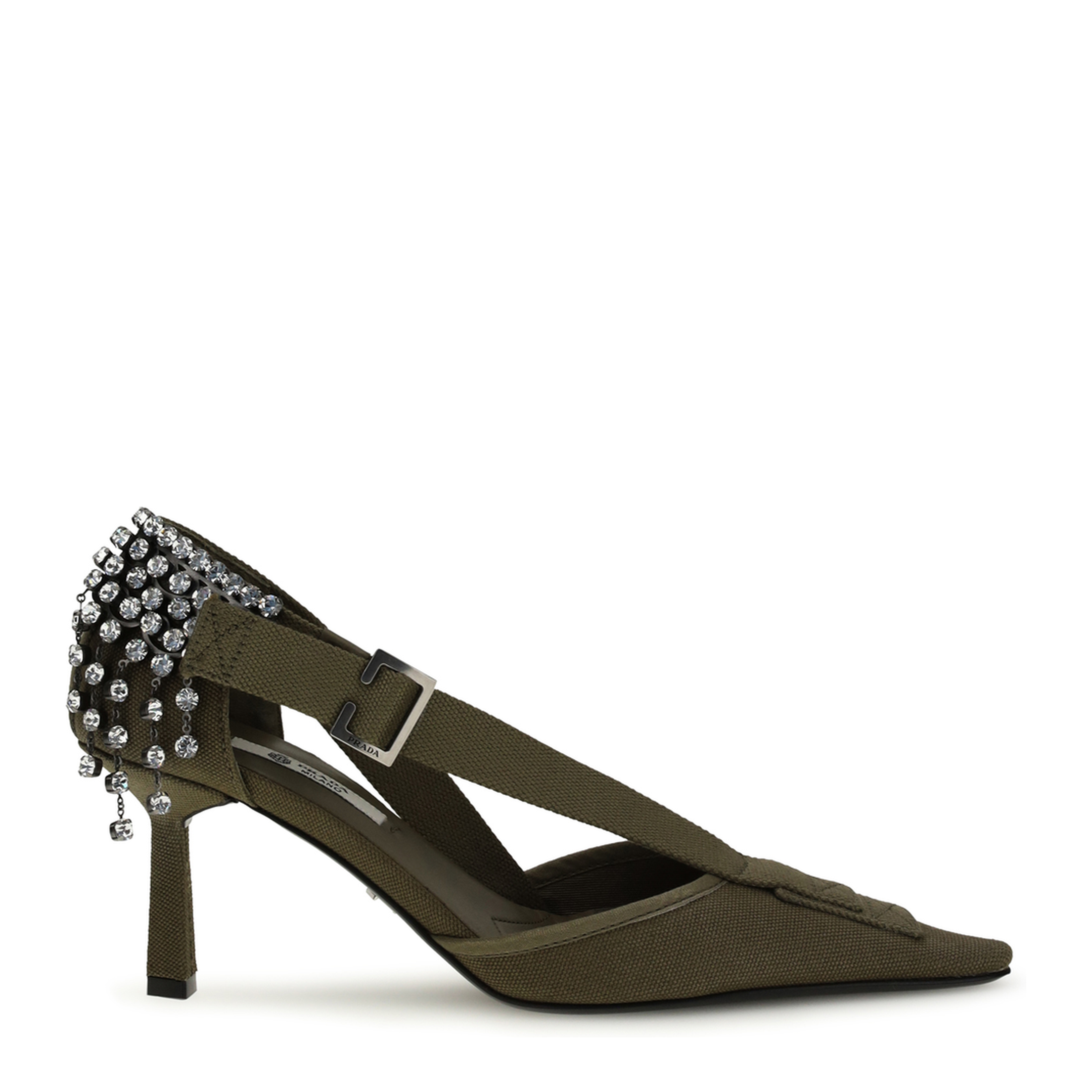 MAYFEYR - Prada - Canvas Pumps With Crystals - 1I443OFB075010