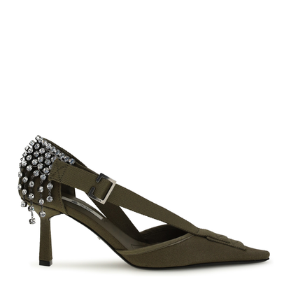 MAYFEYR - Prada - Canvas Pumps With Crystals - 1I443OFB075010