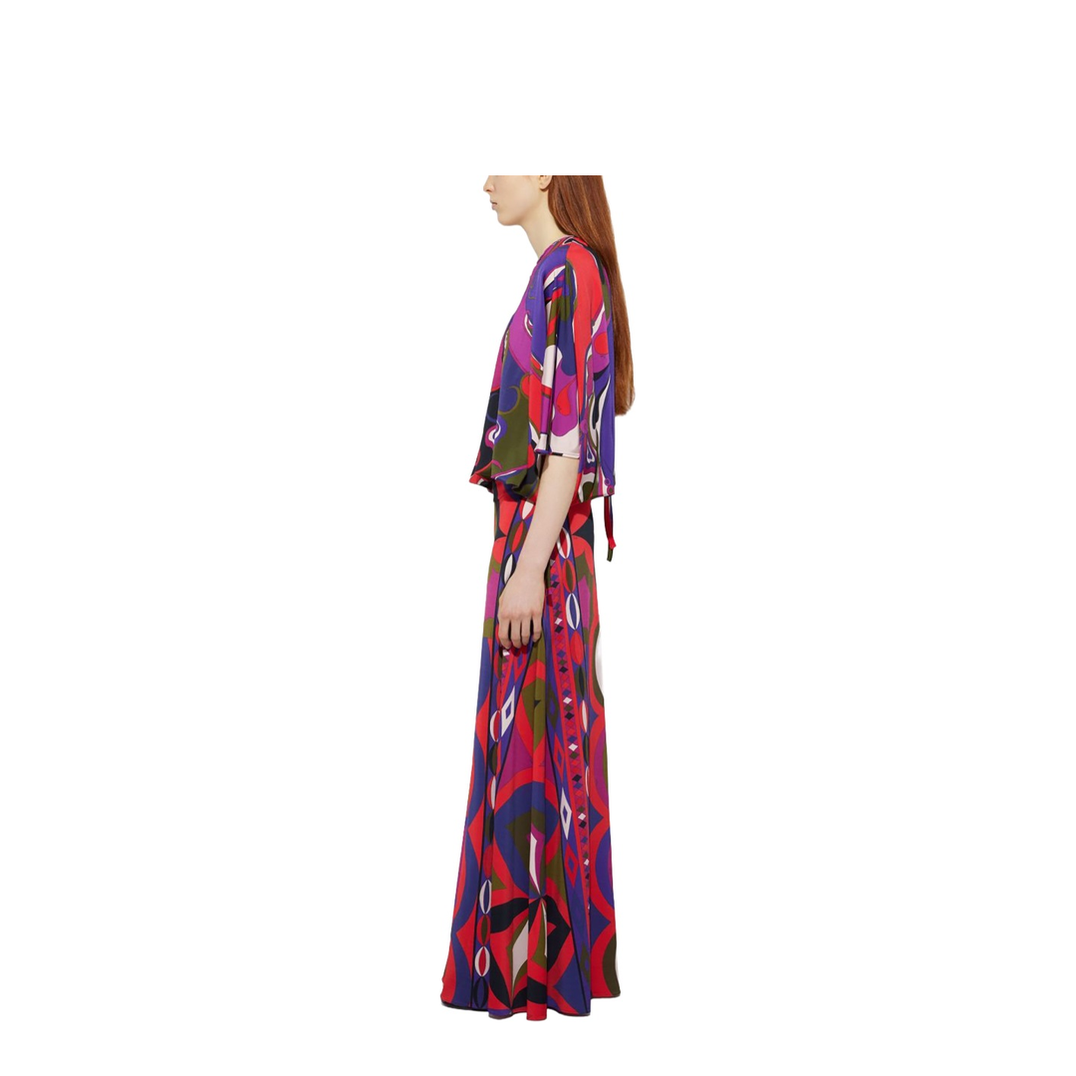 MAYFEYR - Pucci - Orchid Print Cape Blouse - 5UJM805U737017