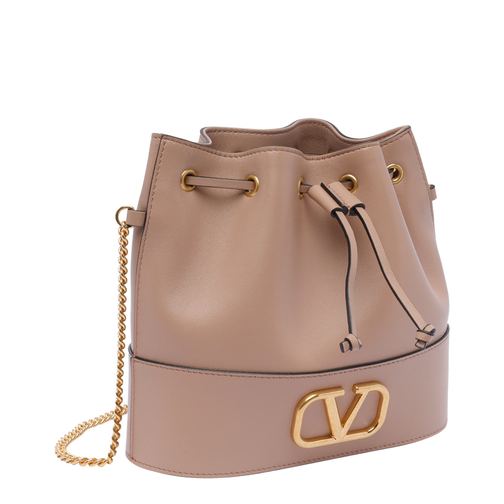 Mini Bucket Bag in Nappa with Vlogo Signature Chain