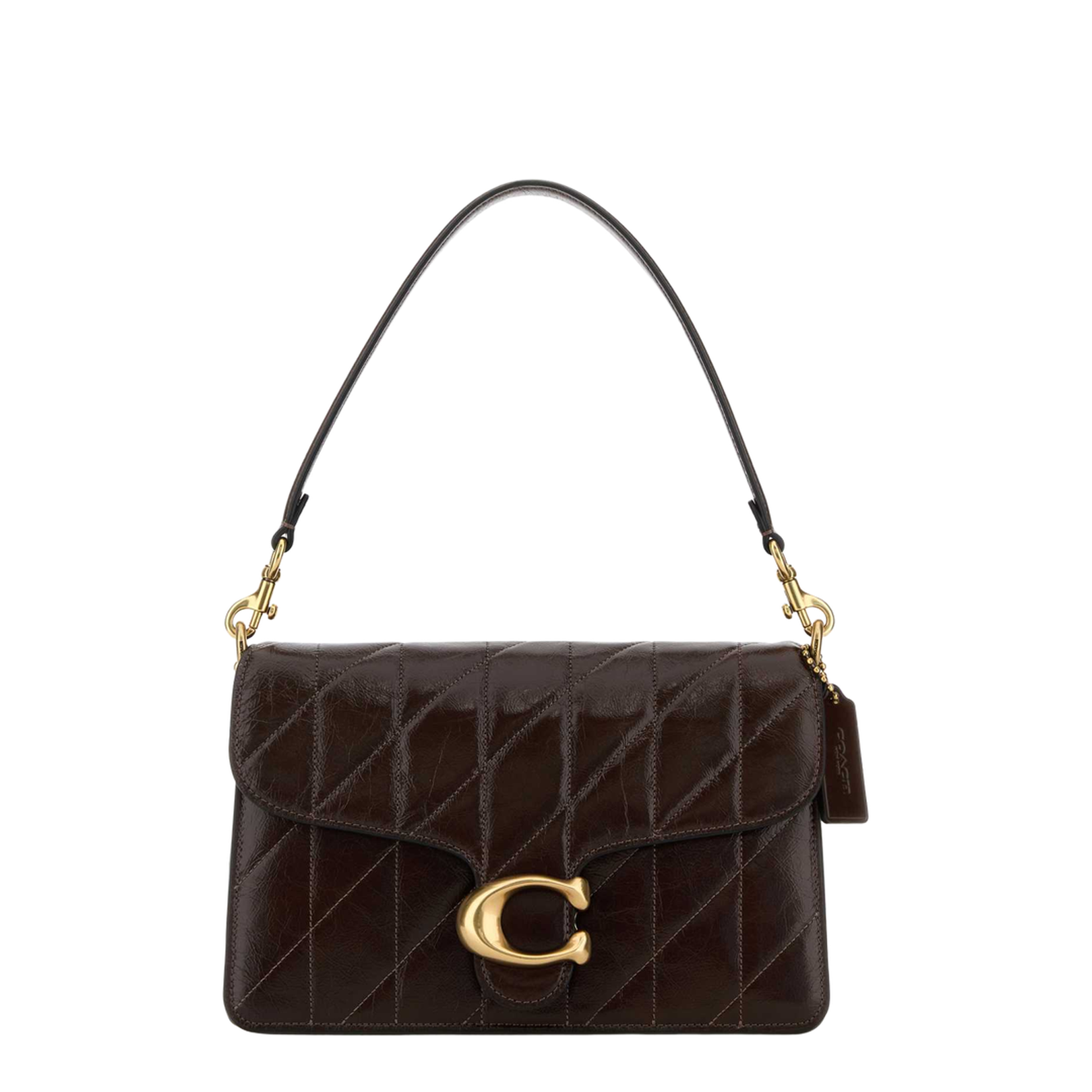 Chocolate Leather Tabby Shoulder Bag