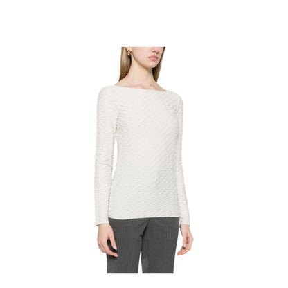 Jacquard Jersey Jumper with Embossed Pattern