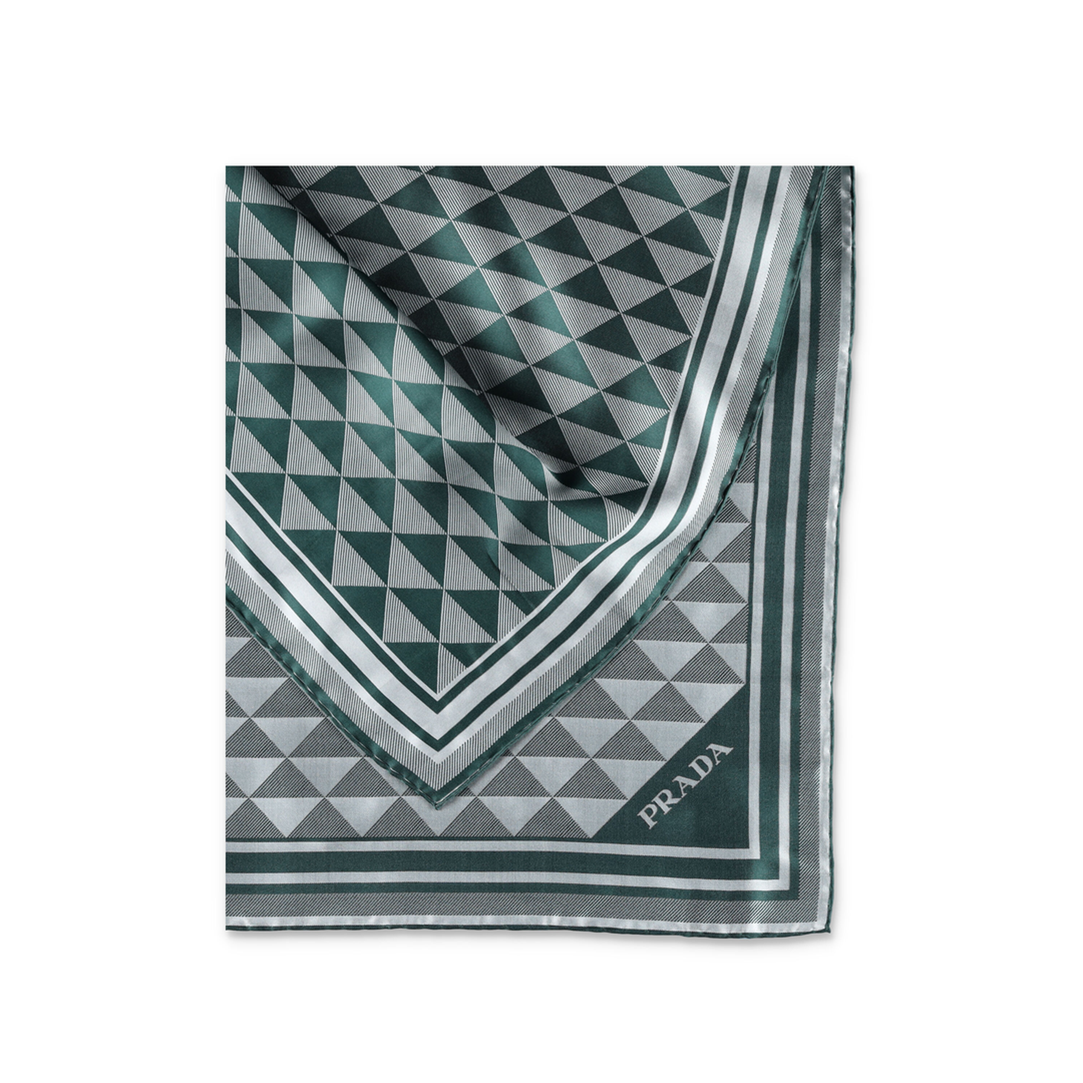 Embroidered Silk Foulard Printed