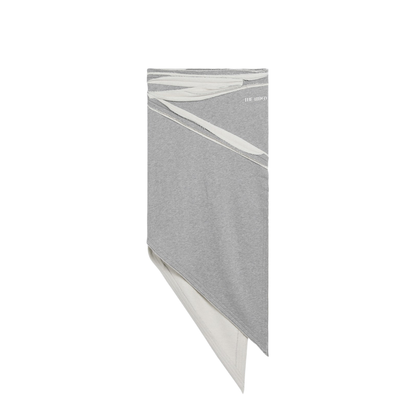 MAYFEYR - The Attico - Asymmetric Grey Mélange Cotton Skirt - 251WCS00277JJF003A183