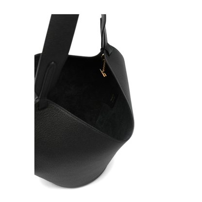 Lotus Mini Leather Bucket Bag