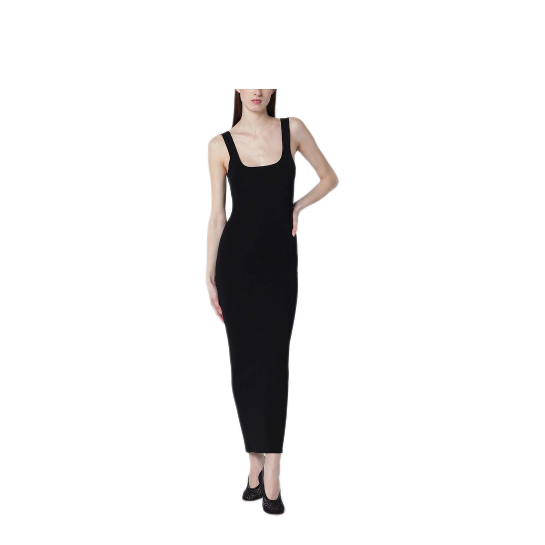 MAYFEYR - Entire Studios - Black Fitted Dress In Viscose Jersey - ESSS26DR03237VI0015