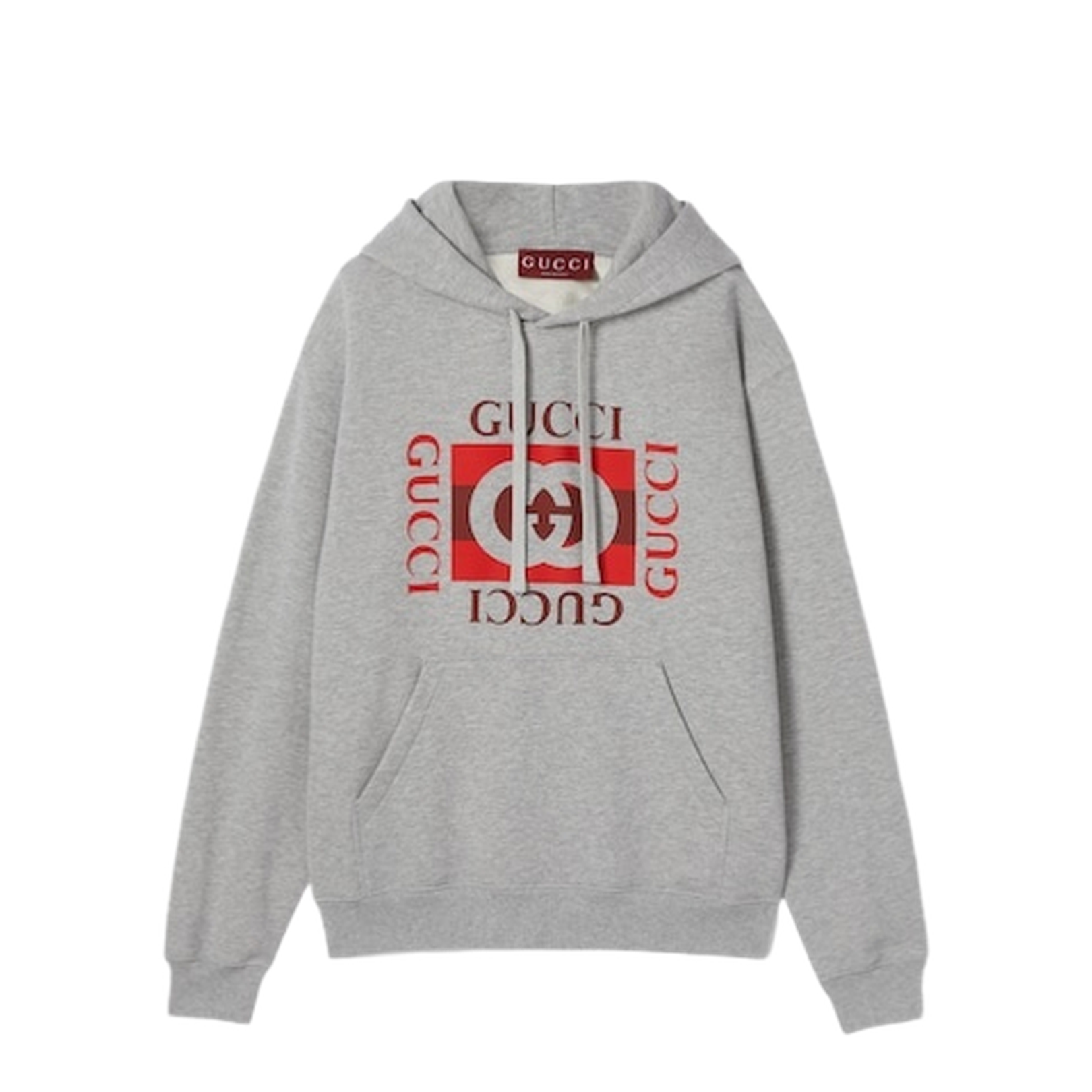 Printed Cotton Jersey Sweatshirt in Grey Mélange