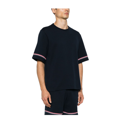 Navy Blue Cotton Jersey T-shirt