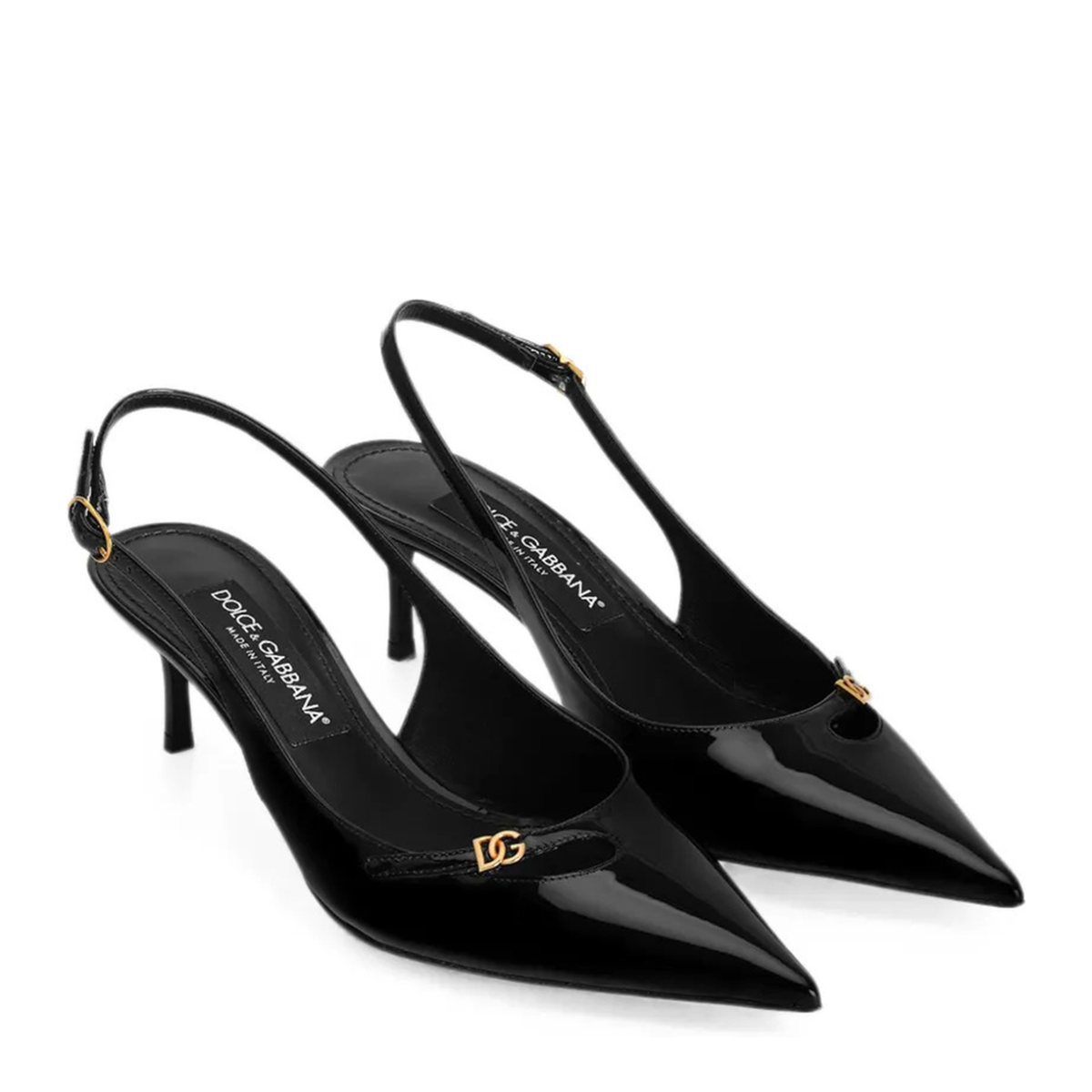 Black Leather Pumps