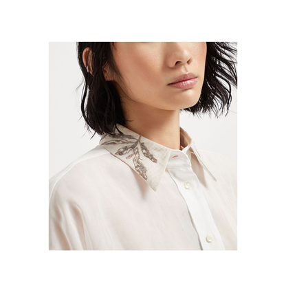Embroidered Collar Shirt