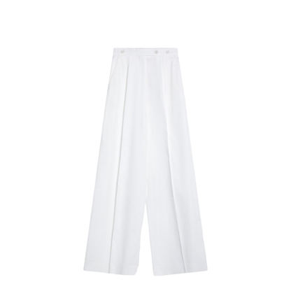 Pleated Pants - White