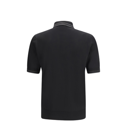 MAYFEYR - Dolce & Gabbana - Silk Polo With Collar And Short Sleeves - GXZ02TJBSOI