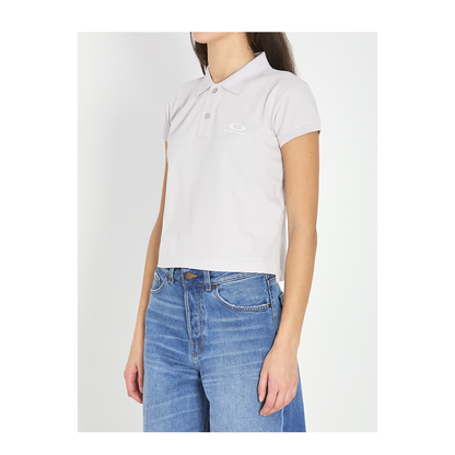 Cotton Pique Polo Shirt With Sport Icon Logo