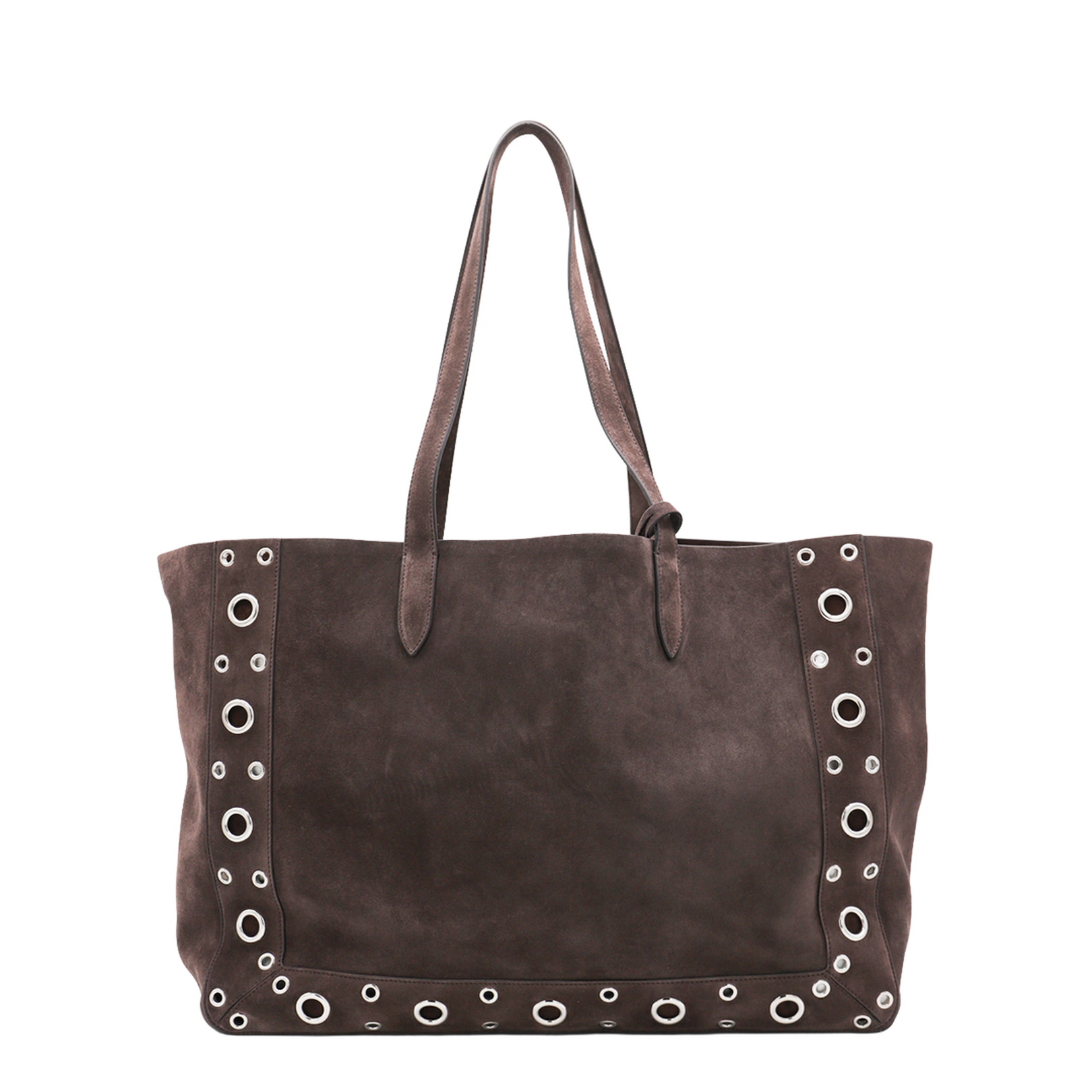Brown Suede Shopping Bag