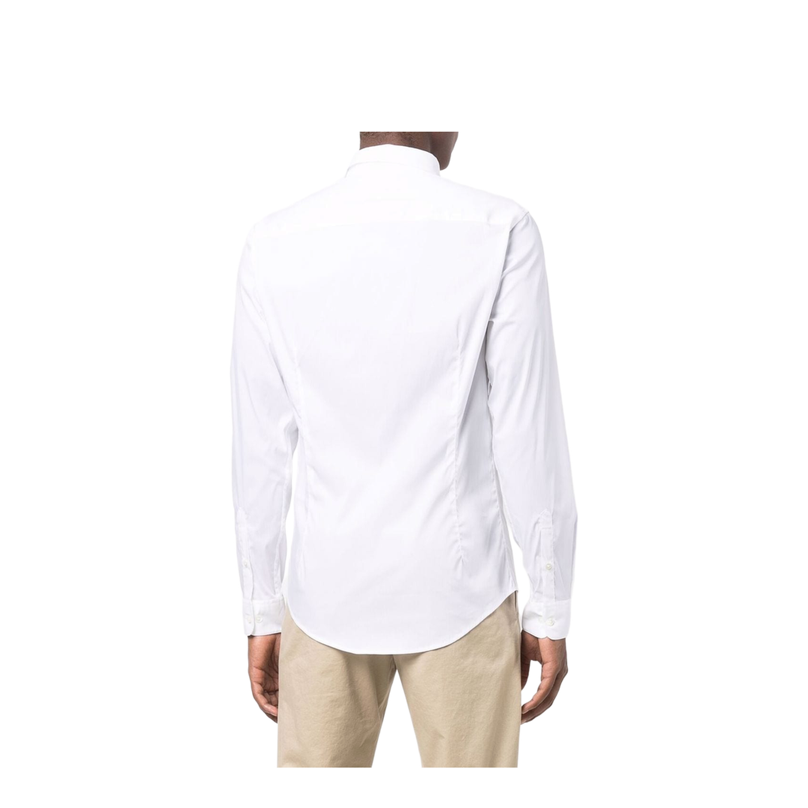 Cotton Shirt with Logo and Classic Collar