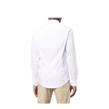 Cotton Shirt with Logo and Classic Collar