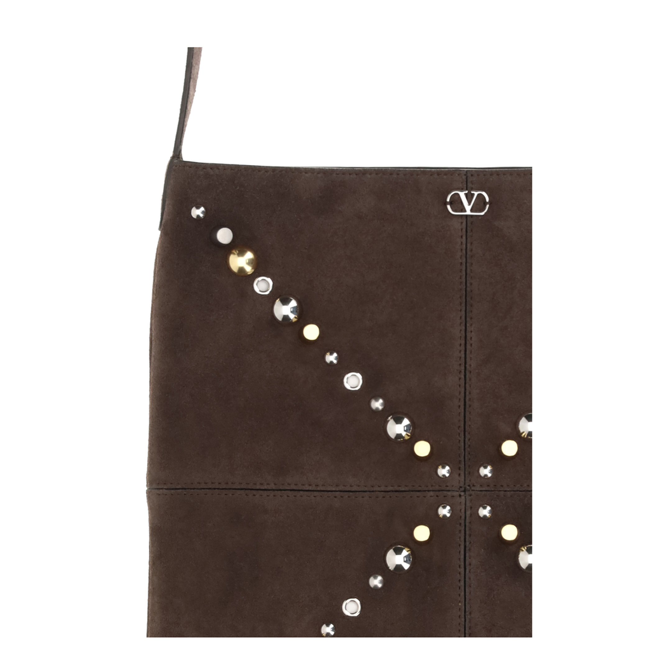 Nellcôte Calf Leather Suede Shoulder Bag - Testa di Moro