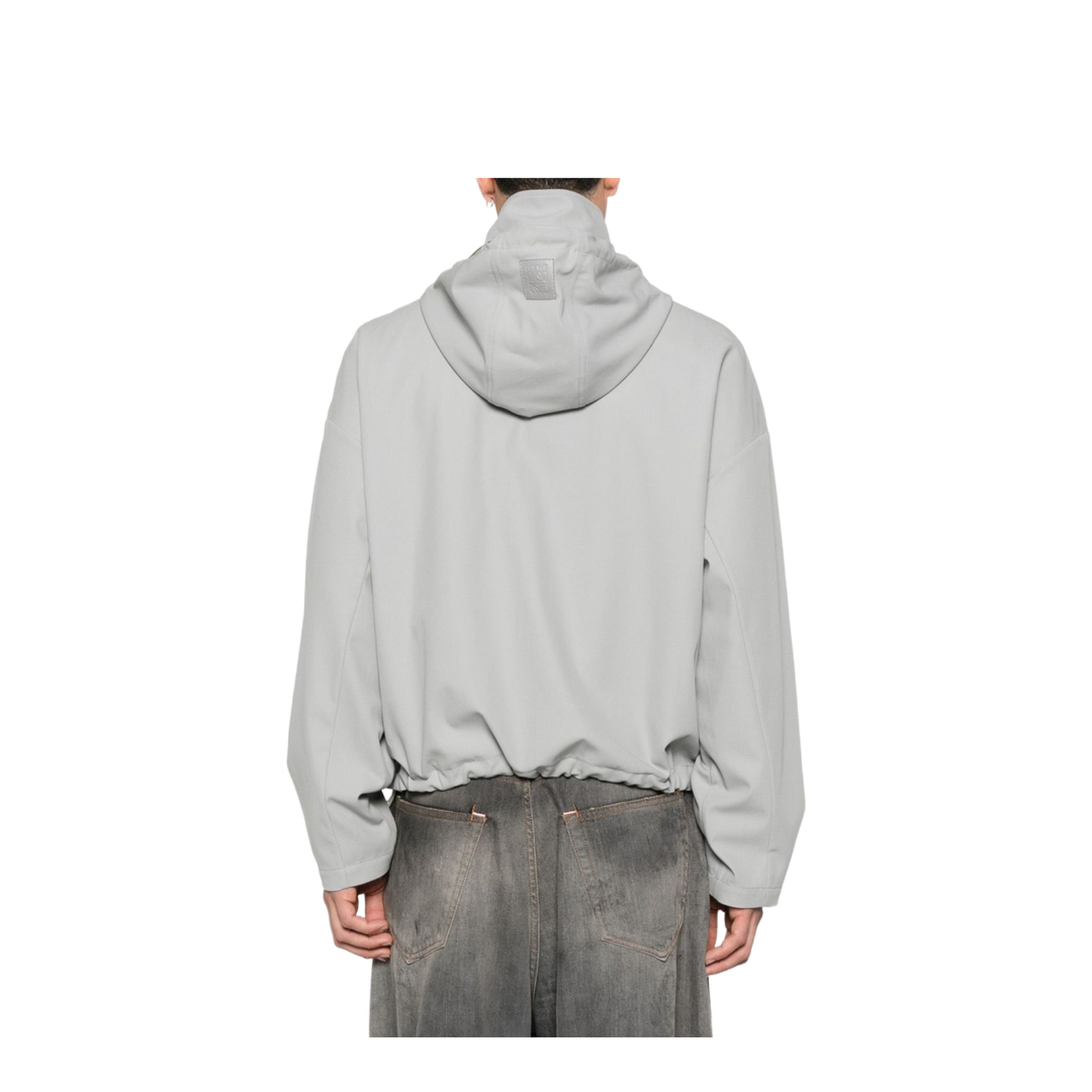 Hooded Jacket in Cotton Grey