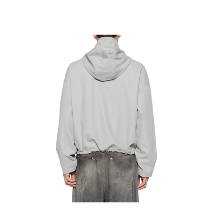 Hooded Jacket in Cotton Grey