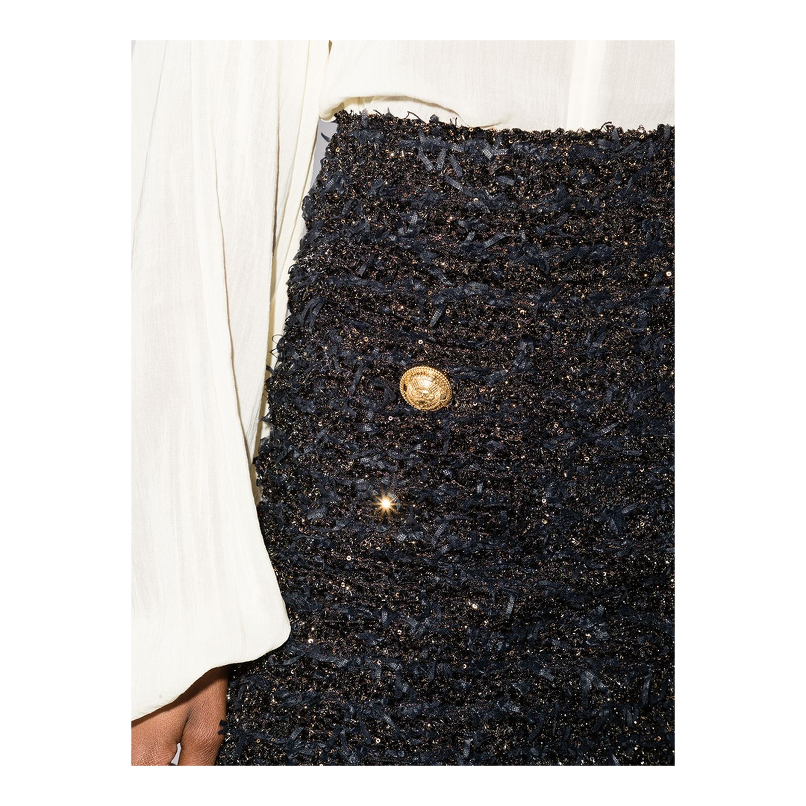 High-Rise Tweed Miniskirt
