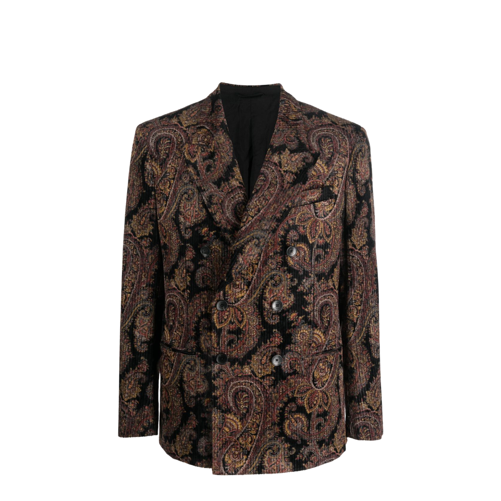 Paisley-Print Corduroy Blazer