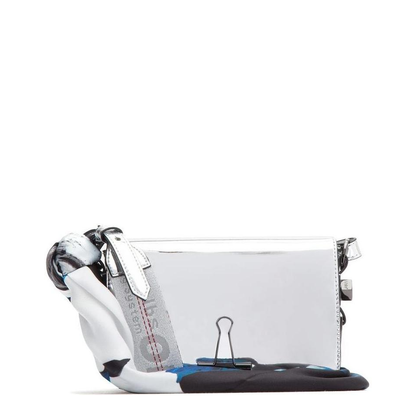 Silver Metal Mirror Mini Shoulder Bag