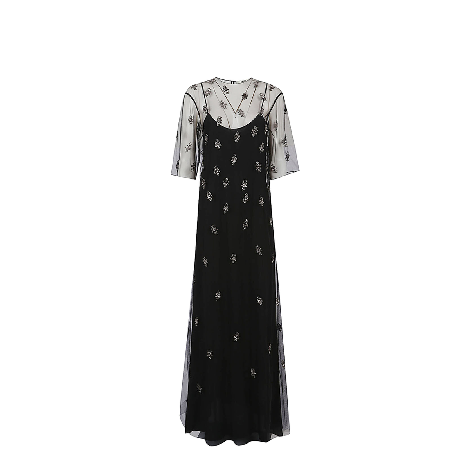 Long Dress with Crew Neckline