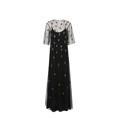 Long Dress with Crew Neckline