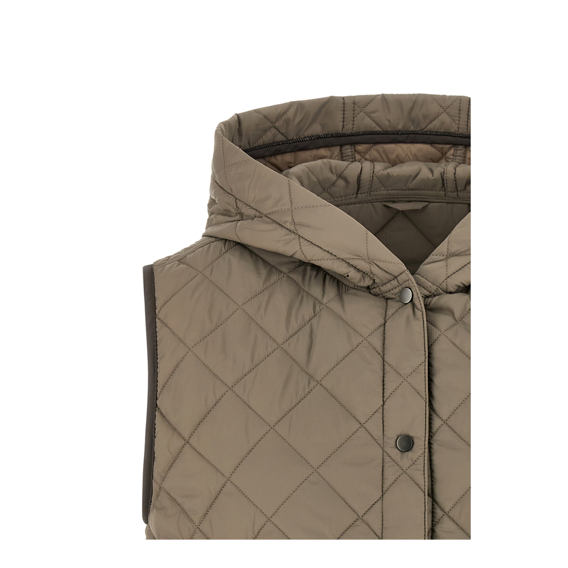 Women's Quilted Vest Gilet Gray