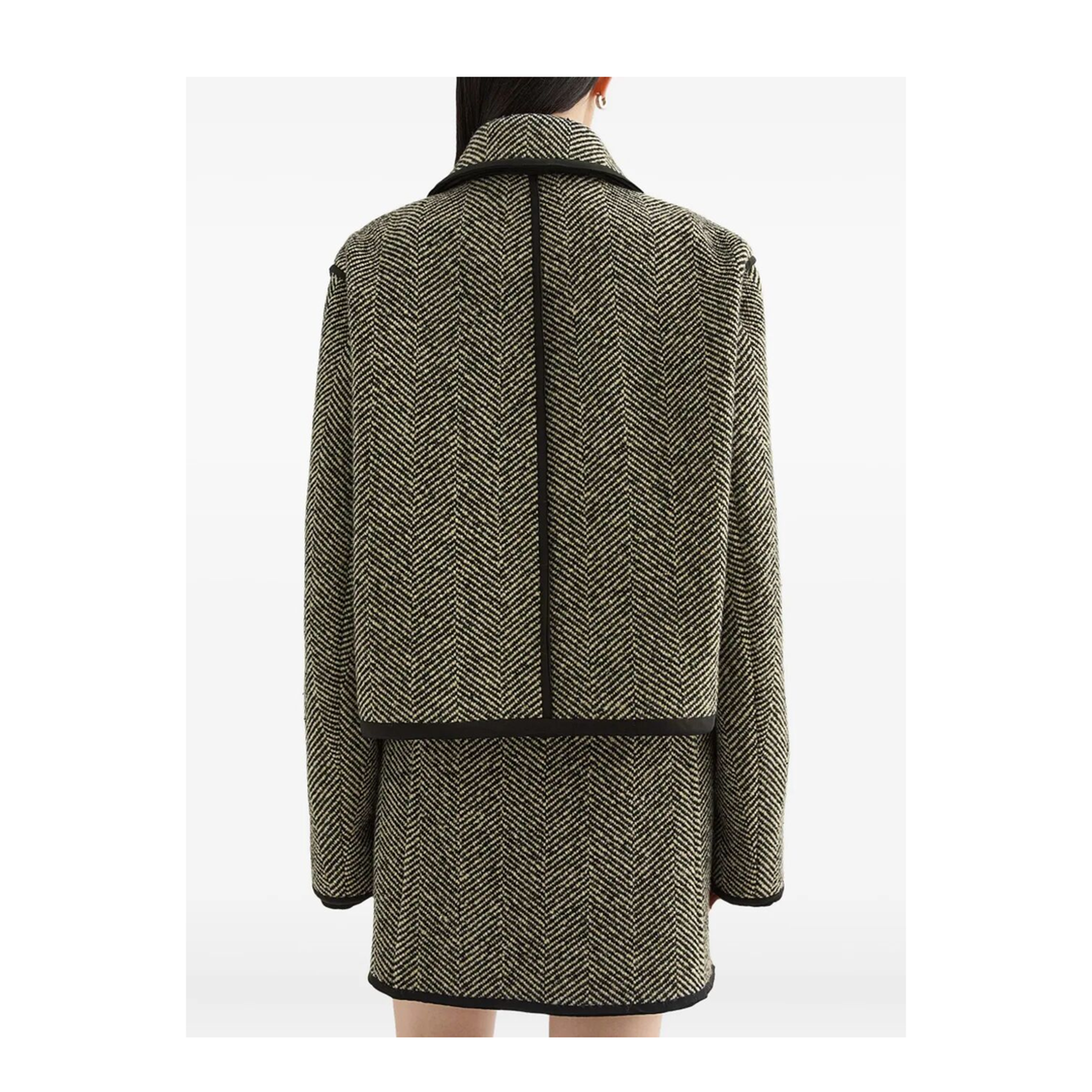 Maxi Harringbone Coating Jacket