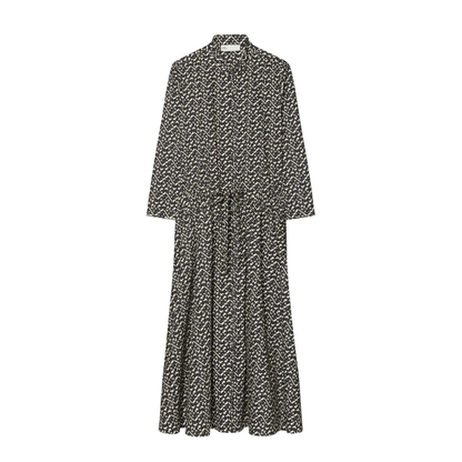 Printed Poplin Long Chemisier