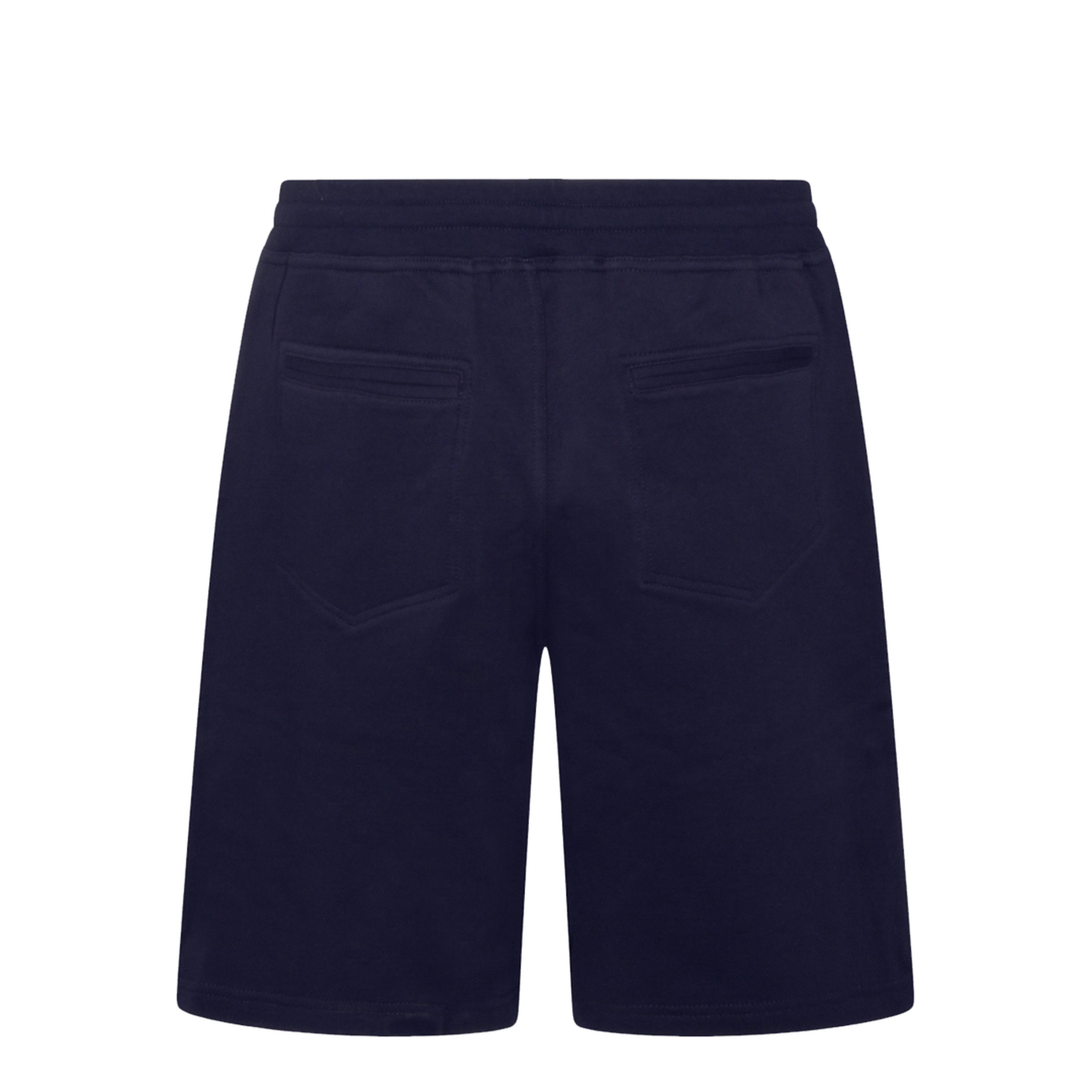 Techno Cotton Fleece Bermuda Shorts Navy Blue