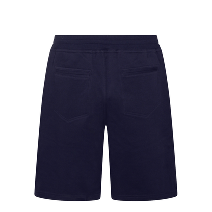 Techno Cotton Fleece Bermuda Shorts Navy Blue