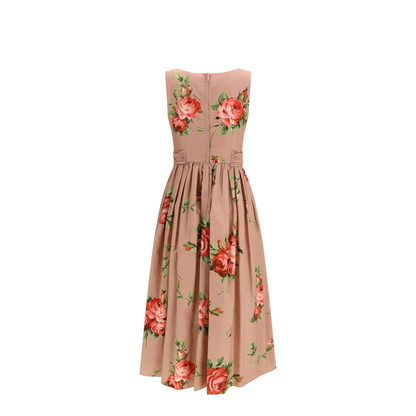 MAYFEYR - Dolce & Gabbana - Cotton Dress With Rose Bouquet Print - F612PTHS5UT