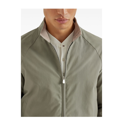 Technical Cotton Full-Zip Jacket