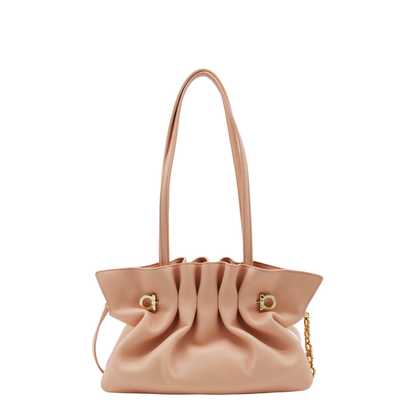 Light Piercing S Leather Top Handle Bag