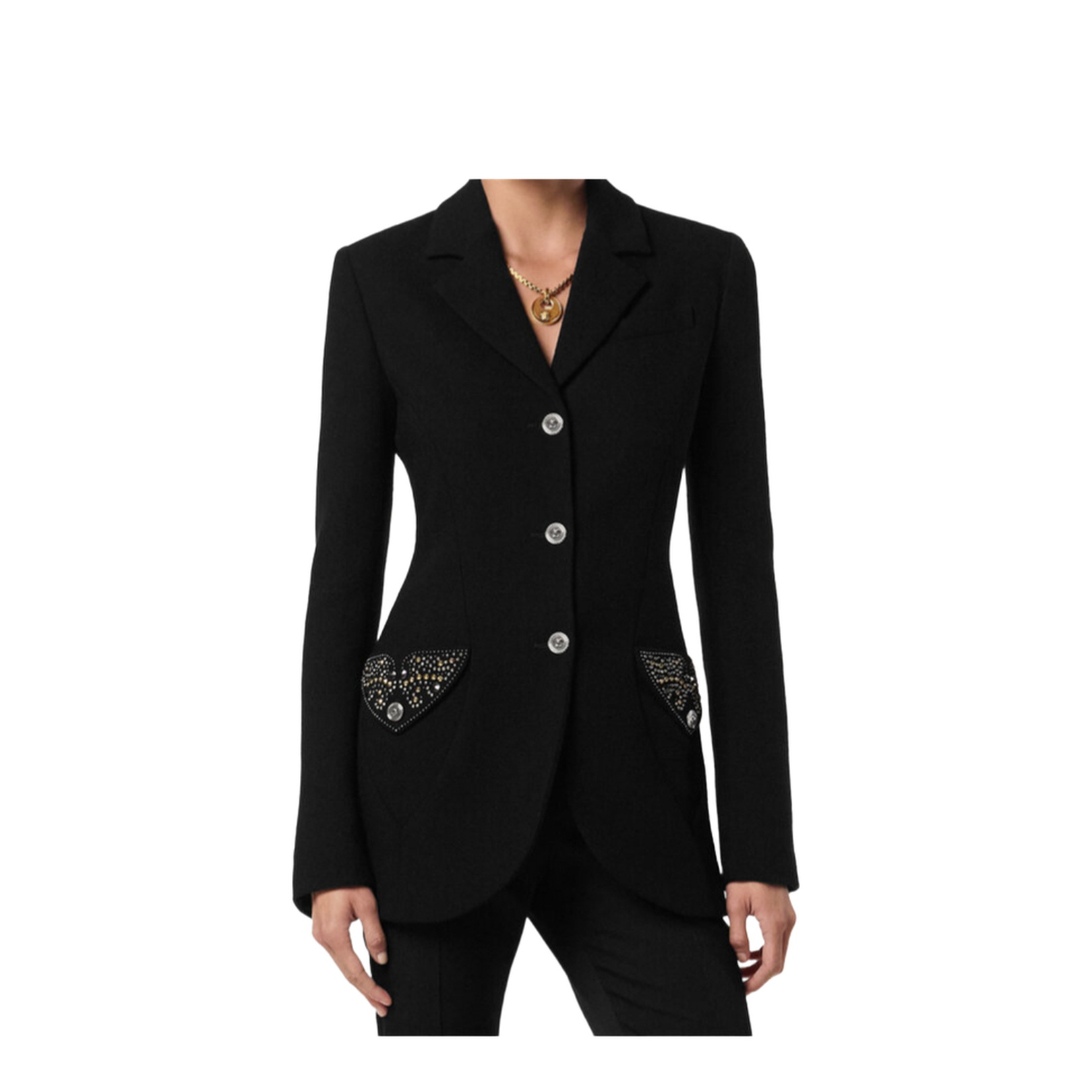 Embellished Pocket Wool Jacket
