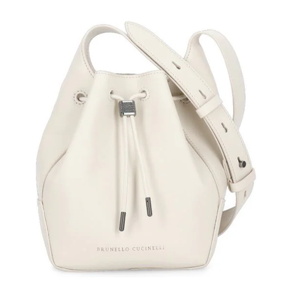 Ivory Leather Shoulder Bag