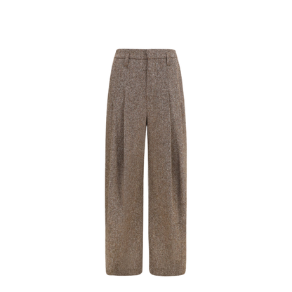 MAYFEYR - Brunello Cucinelli - Virgin Wool Palazzo Pants With Monili Detail - MD002P9302