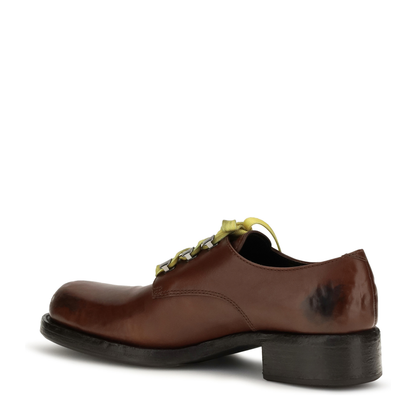 MAYFEYR - Prada - Antique Leather Lace-Up Loafers - 1E605OF0353ZPR