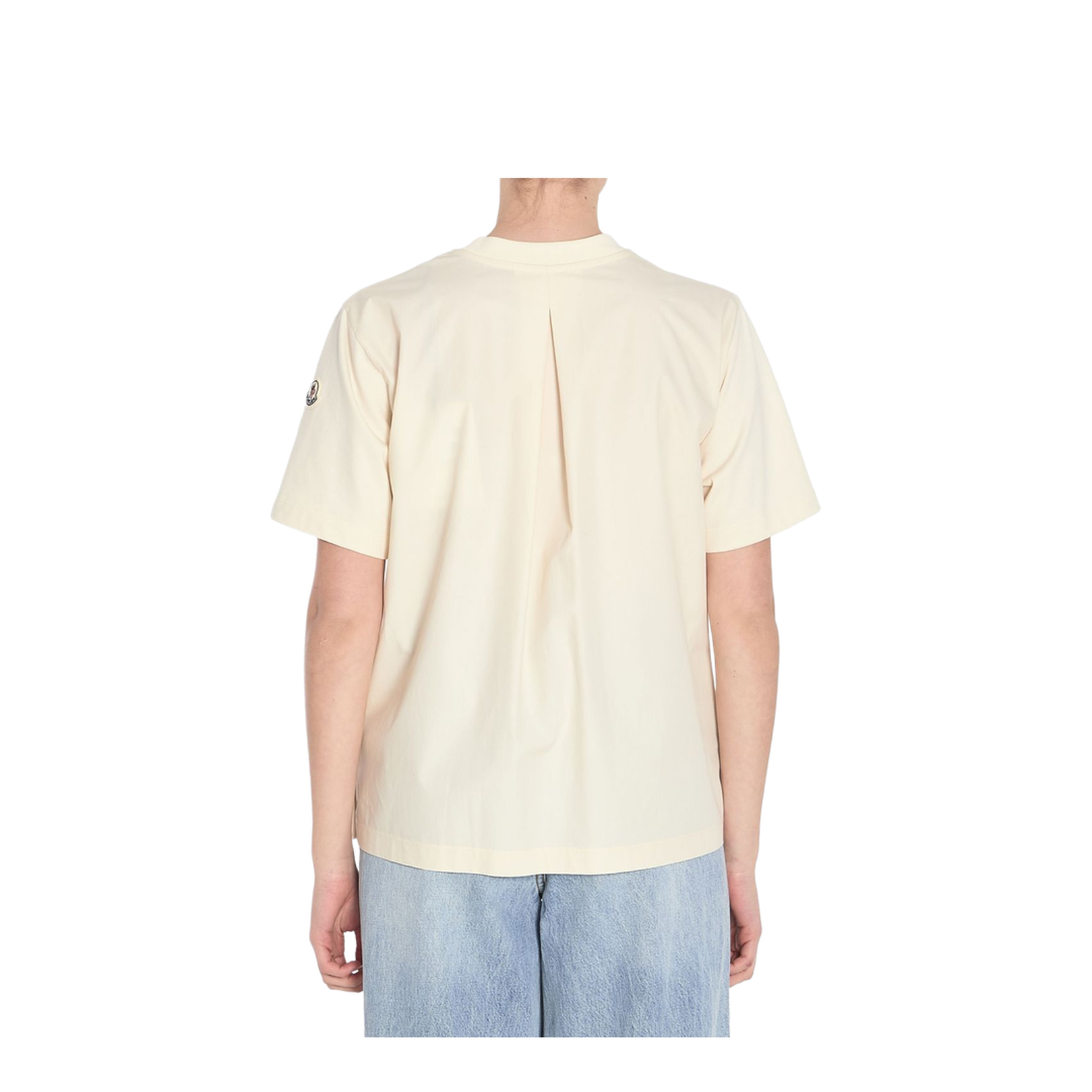 White Cotton T-Shirt with Pocket