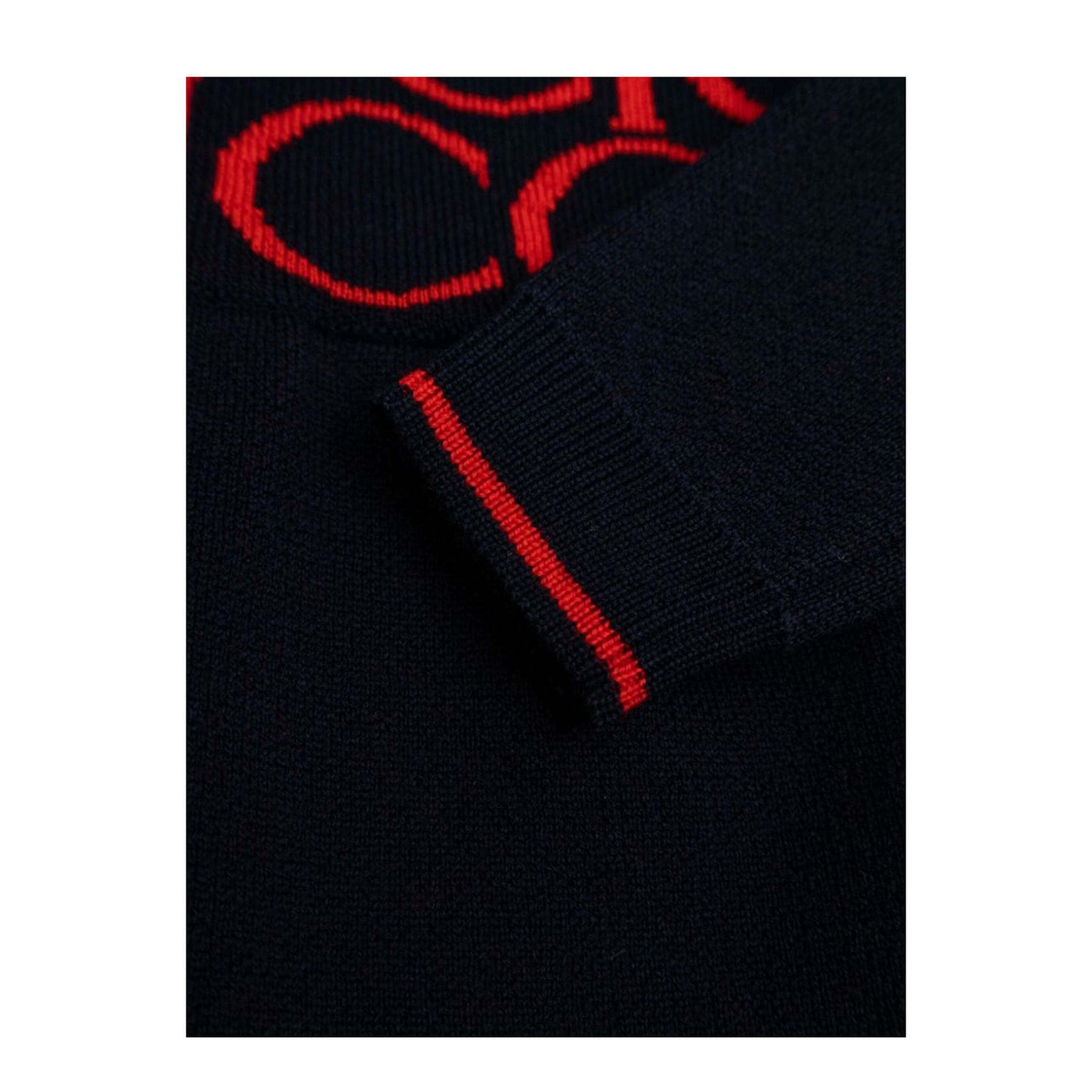 b l/s dress wo  jacquard/ ultramarine/red