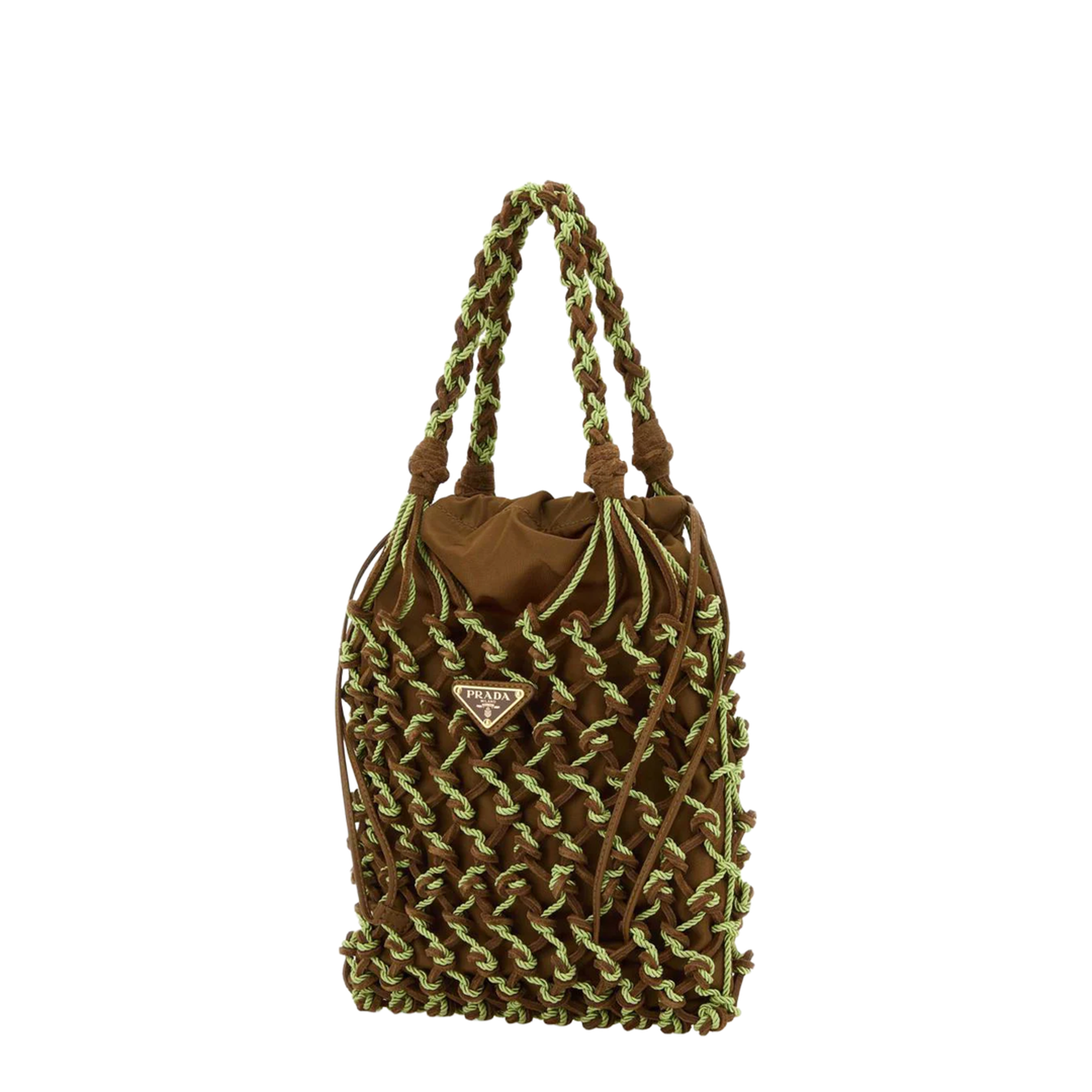 Two-tone Mesh Handbag
