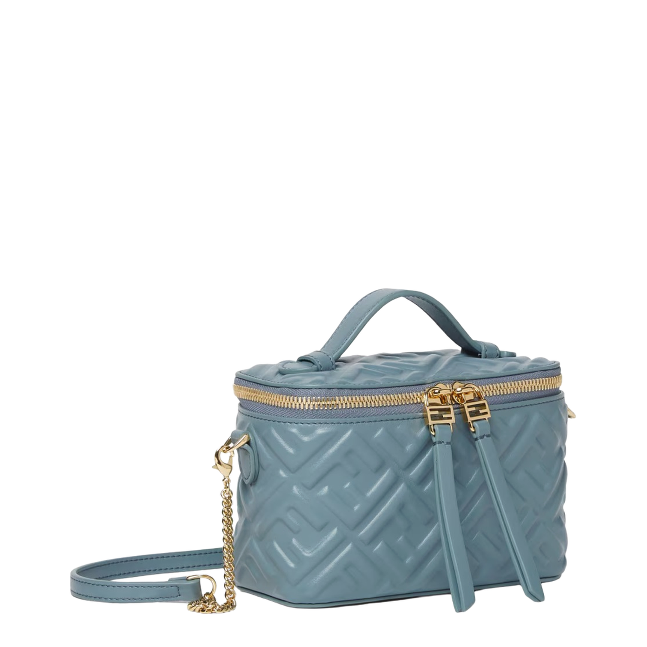 Vanity Crossbody Bag Leather Light Blue