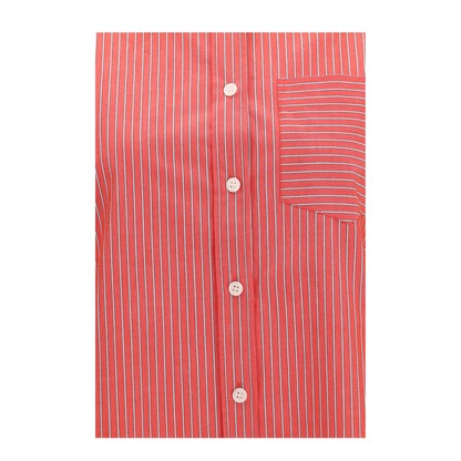 MAYFEYR - Ganni - Striped Cotton Shirt With Balloon Sleeves - A1140006472