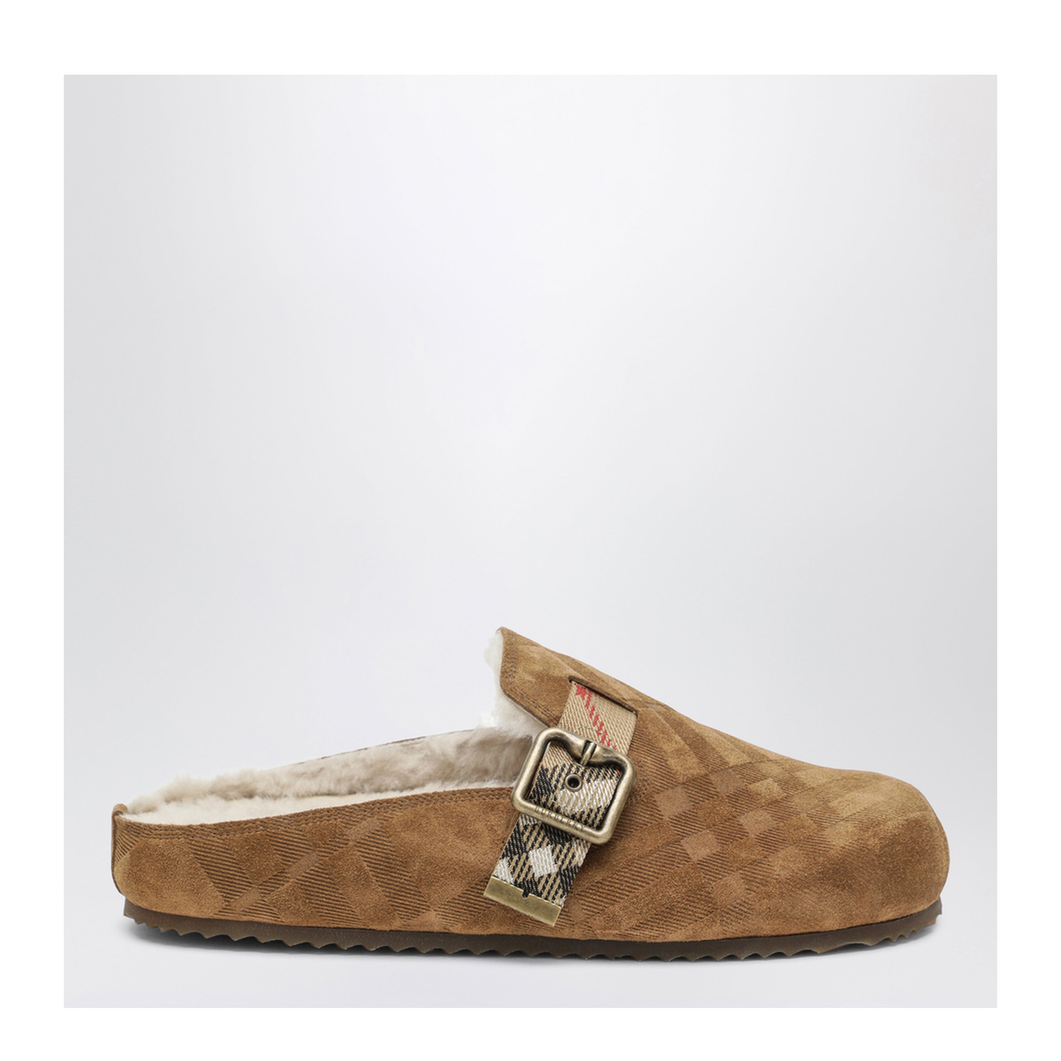 MAYFEYR - Burberry - Urchin Clog In Shearling Check Jute - 8127776176640C1824