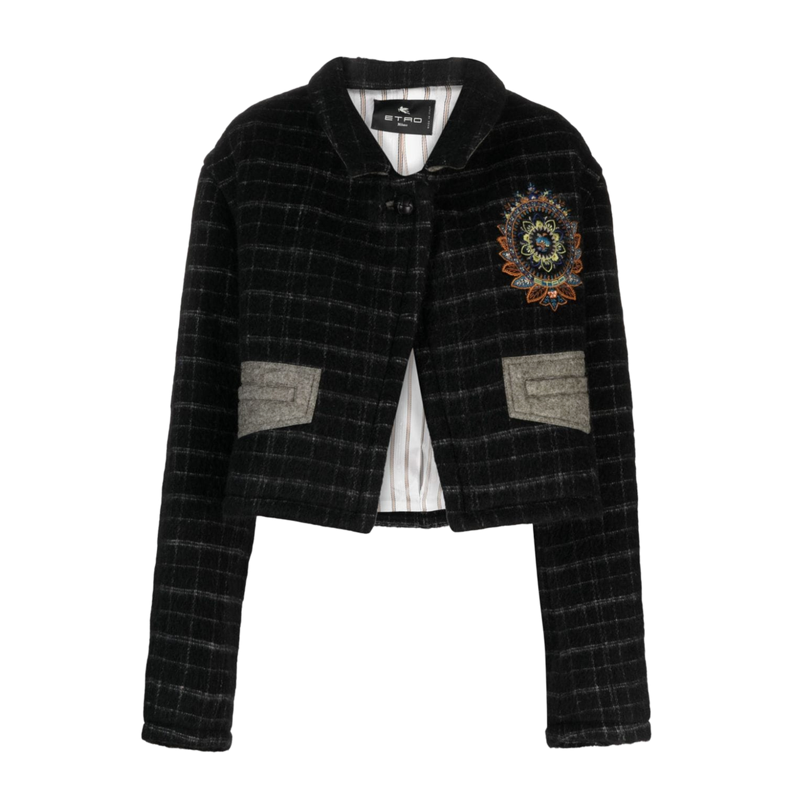 Wool Blend Cropped Jacket