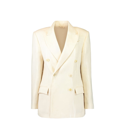Women's Double-Breasted Blazer - Natural