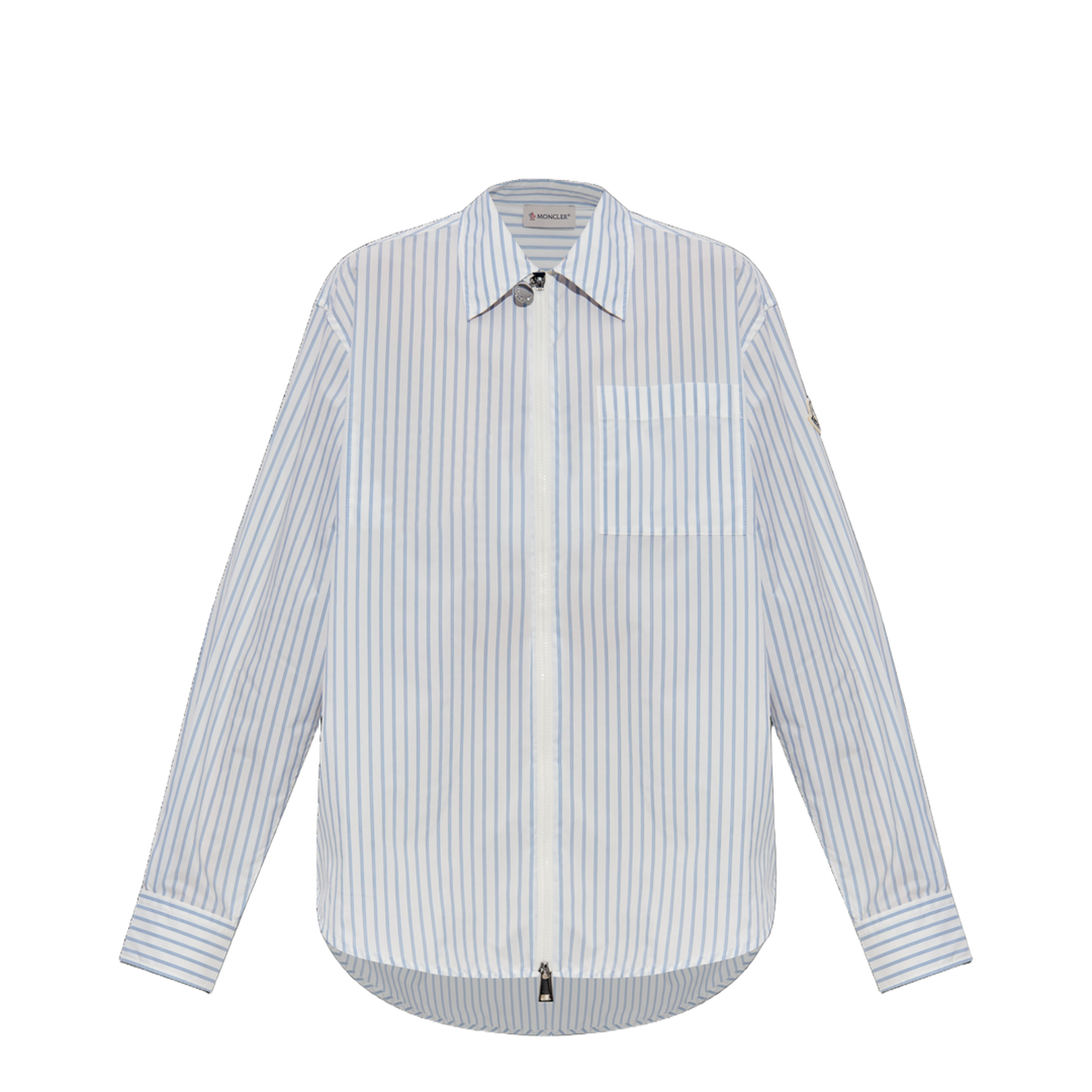 White Shirt with Blue Striped Pattern MAYFEYR White Shirt with Blue Striped Pattern MAYFEYR